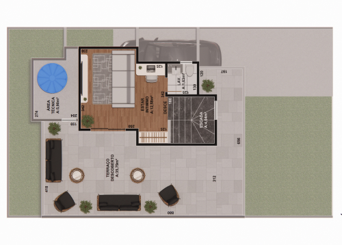 Planta Unidade 1 e 2 - C