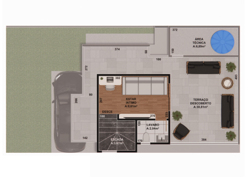Planta Unidade 3 a 5 - C